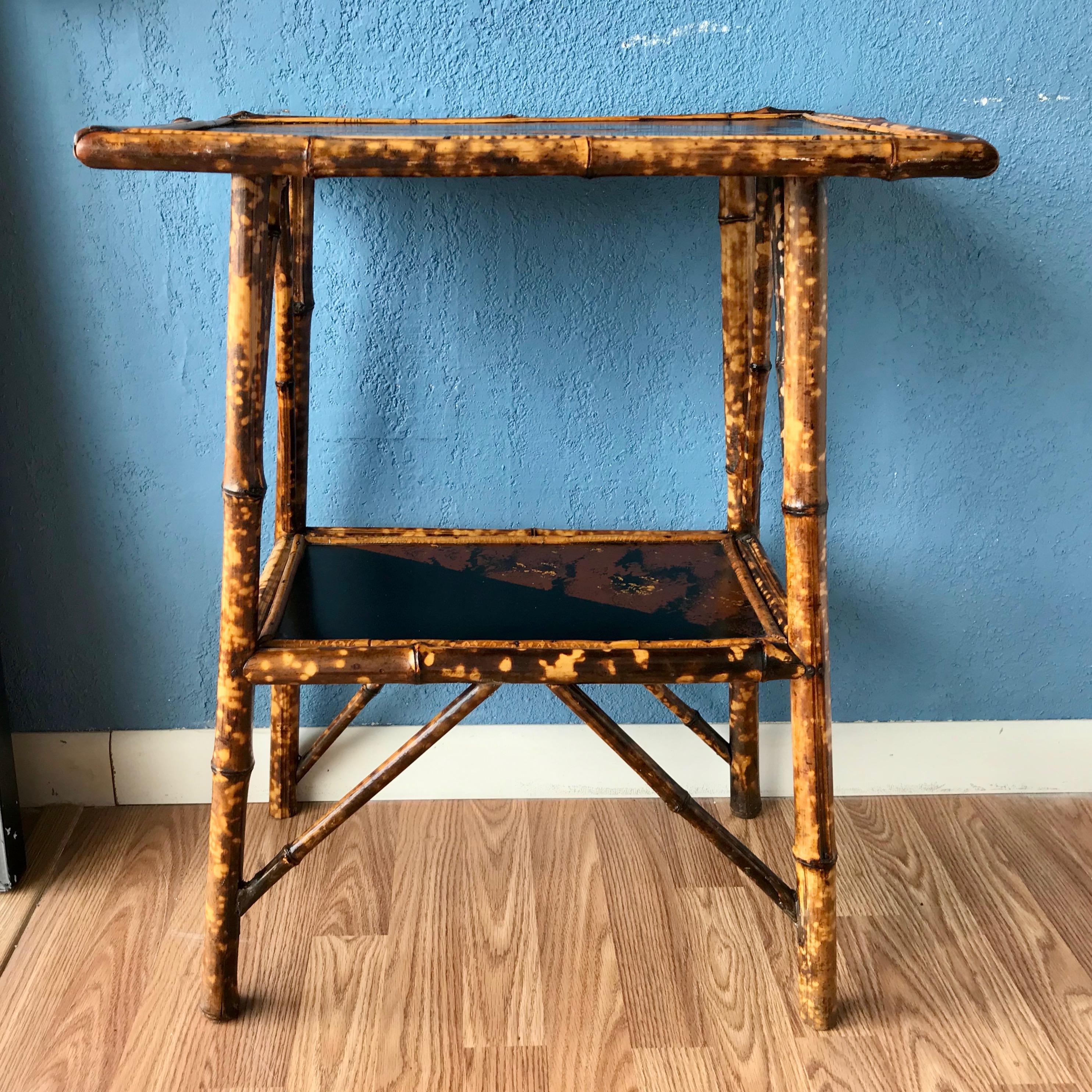 tortoise bamboo side table