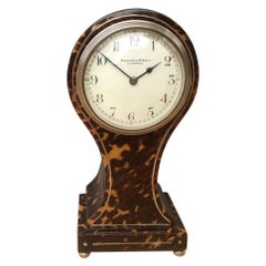 Edwardian Tortoiseshell Balloon Mantle Clock