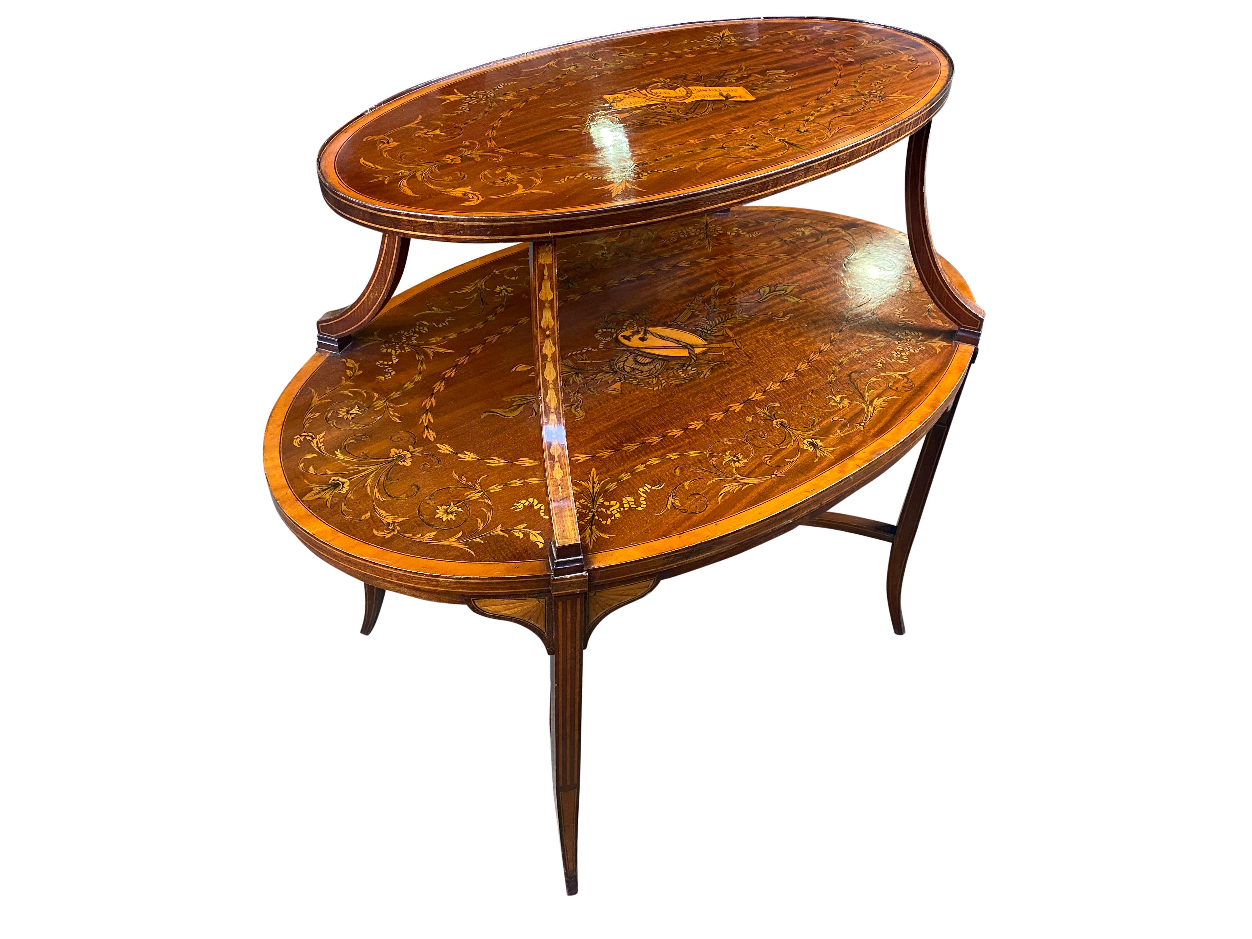 French Edwardian Tray Top Étagère, 19th Century For Sale