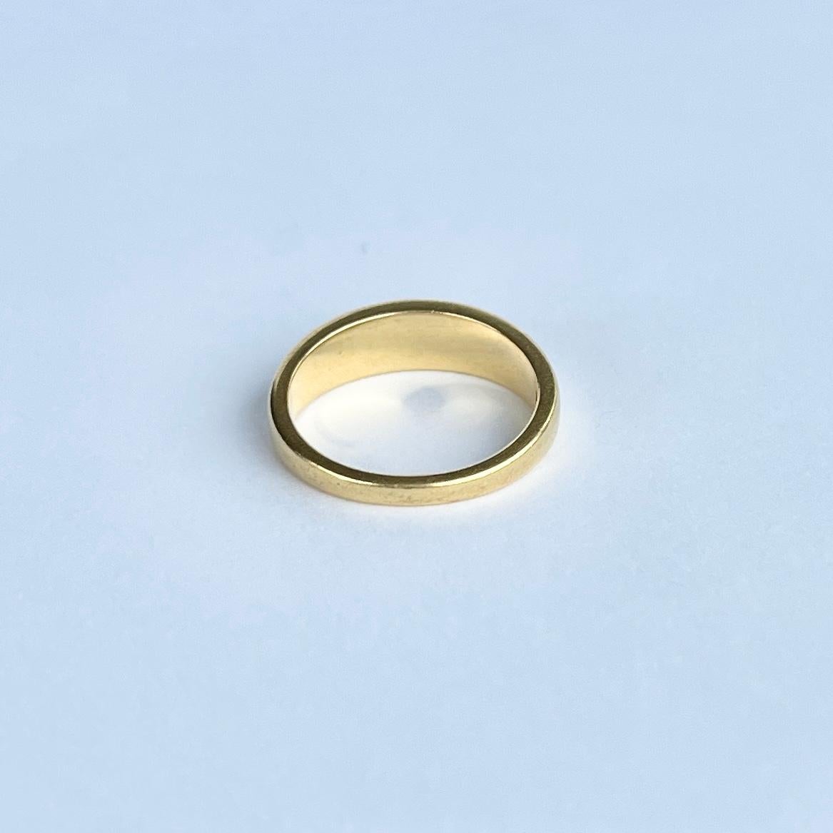 Edwardian Turquoise and 18 Carat Gold Band In Good Condition For Sale In Chipping Campden, GB