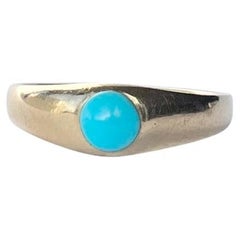 Edwardian Turquoise and 18 Carat Gold Band