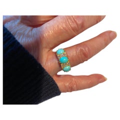 Edwardian Turquoise Diamond Ring c.1900
