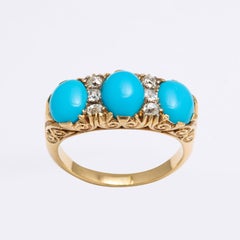 Edwardian Turquoise Diamond Ring