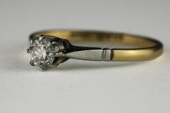 Edwardian Two-Tone Diamond Solitaire Engagement Ring