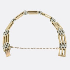 Edwardian Two Tone Gate Bracelet