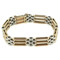 Edwardian Two Tone Gate Bracelet