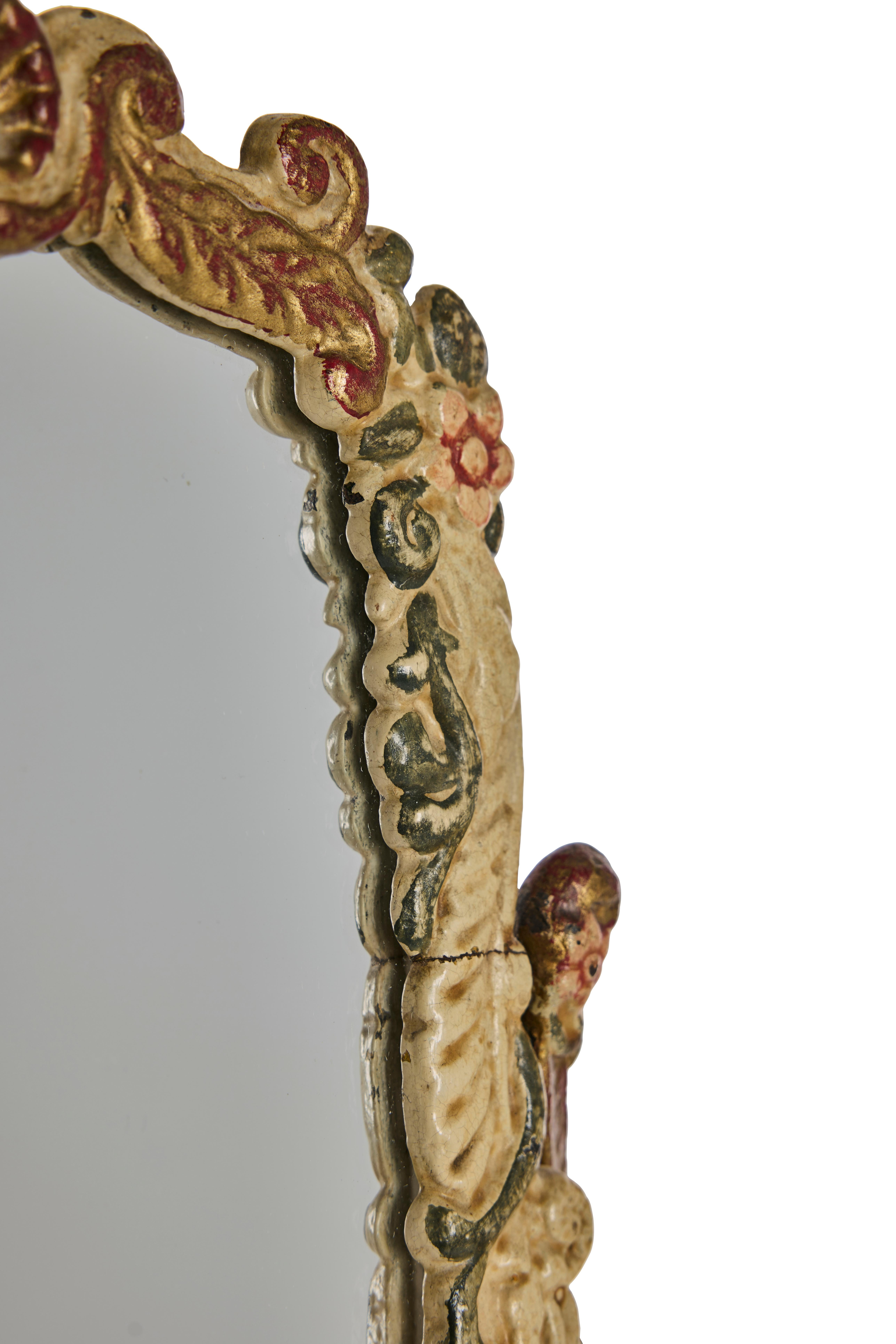 Edwardian/Victorian Cast Iron Vanity Mirror with Heart Motif, Early 20th Century For Sale 2