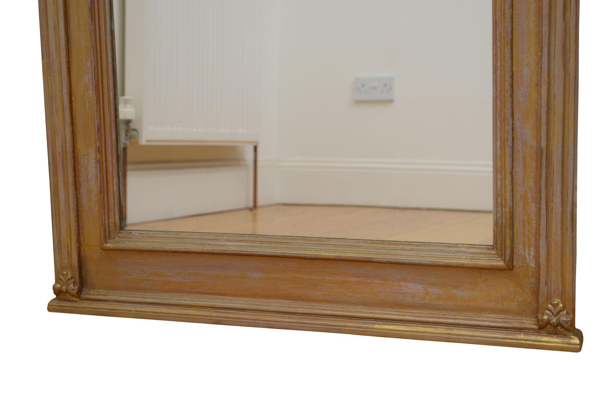 Edwardian Wall Mirror H93cm For Sale 4
