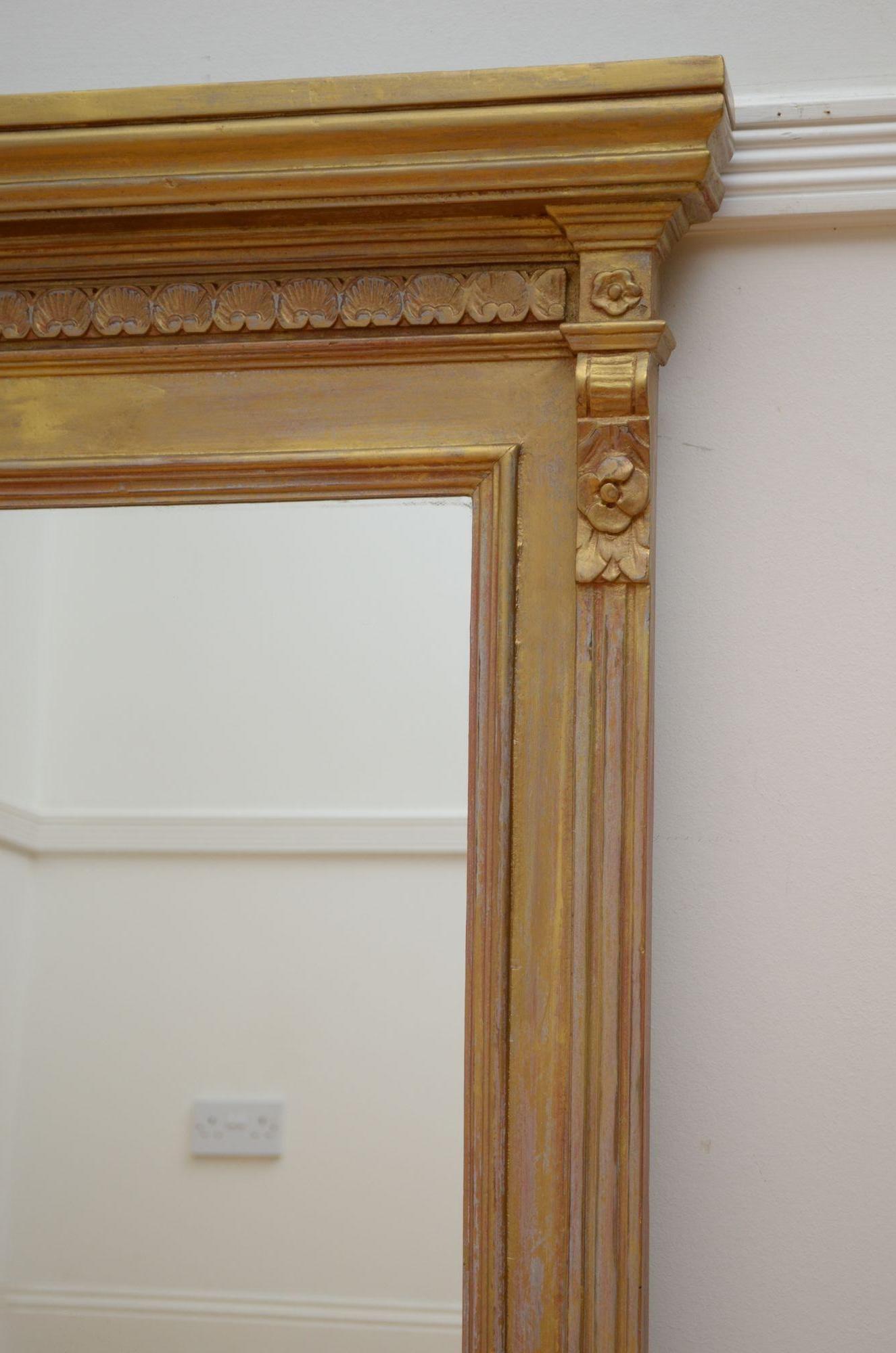 Edwardian Wall Mirror H93cm For Sale 3