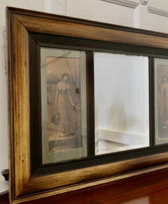 Edwardian Wall Mirror with Prints This is a lovely decorative piece
