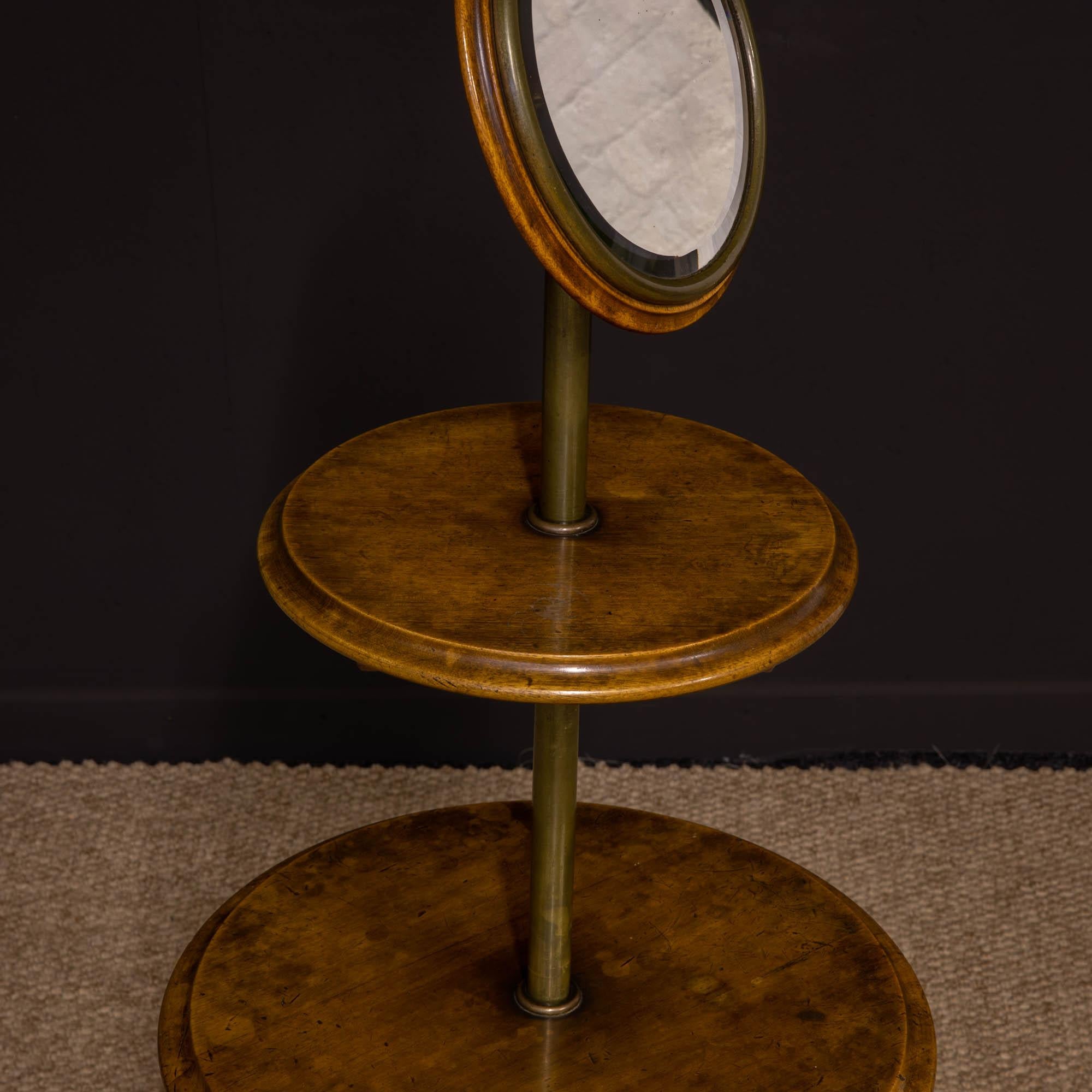 Edwardian Walnut and Brass Gentlemen's Shaving Stand For Sale 11