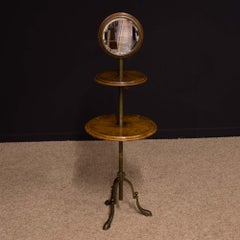 Edwardian Walnut and Brass Gentlemen's Shaving Stand