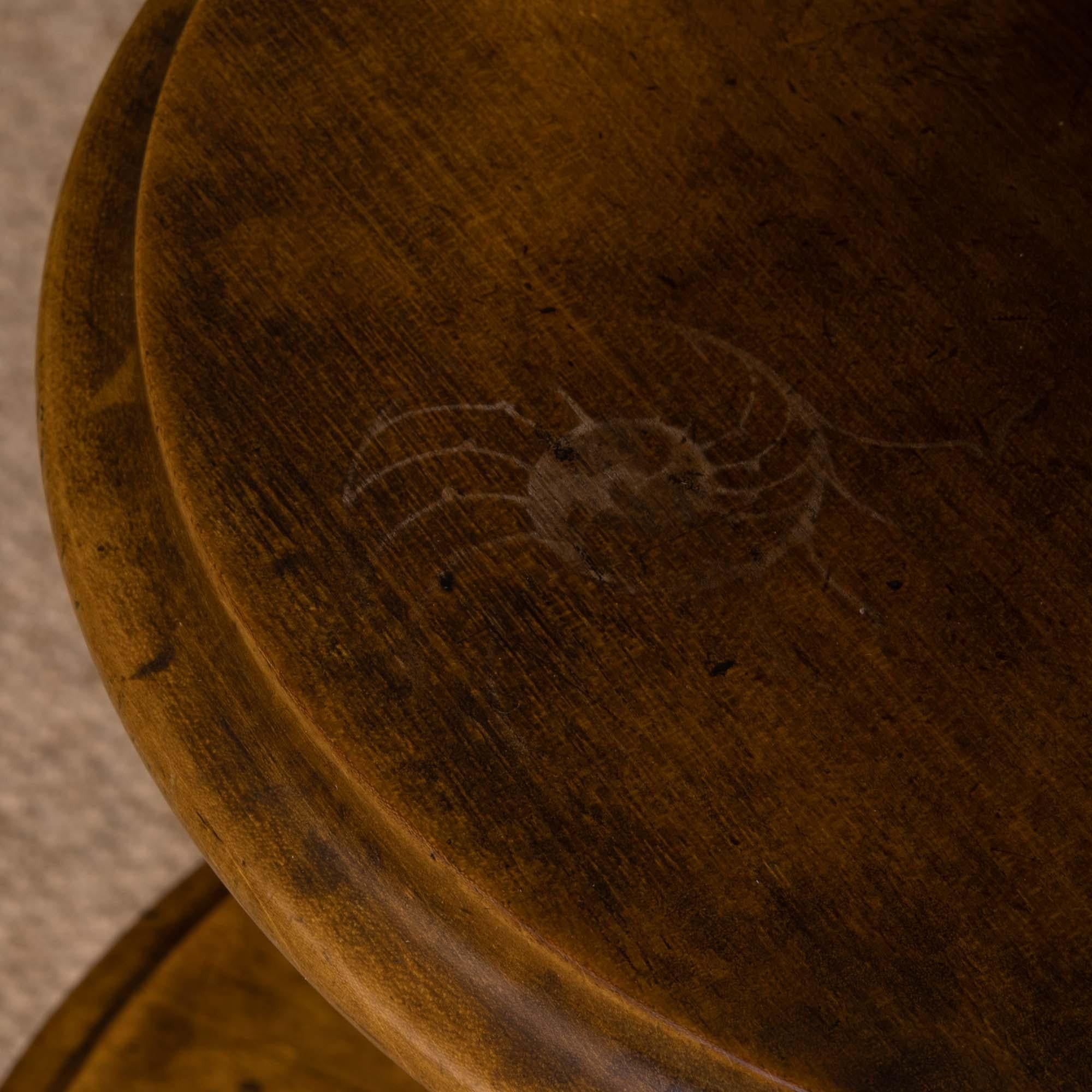 British Edwardian Walnut and Brass Gentlemen's Shaving Stand For Sale