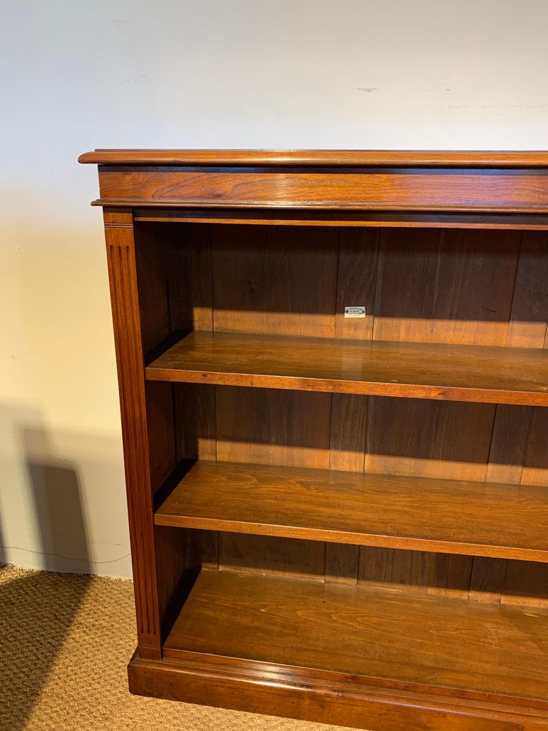 Edwardian Walnut Bookcase at 1stDibs