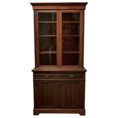 Antique Edwardian Walnut Bookcase