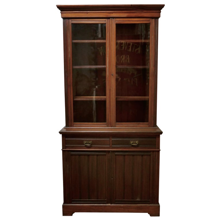 Edwardian Walnut Bookcase For Sale at 1stDibs edwardian bookcase