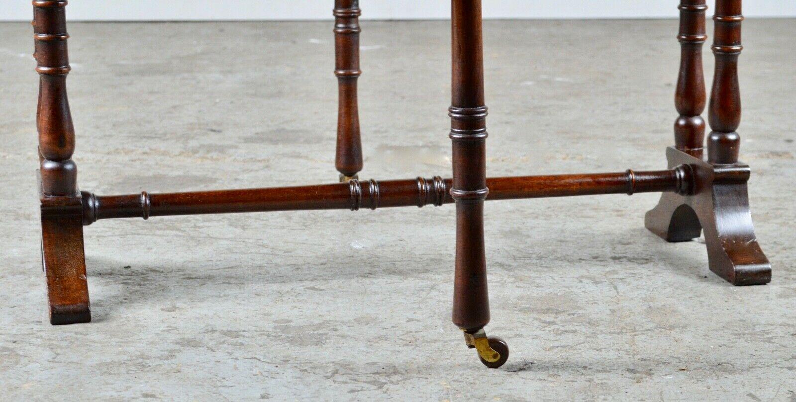 Edwardian Walnut Drop Leaf Sutherland Occasional Table 1