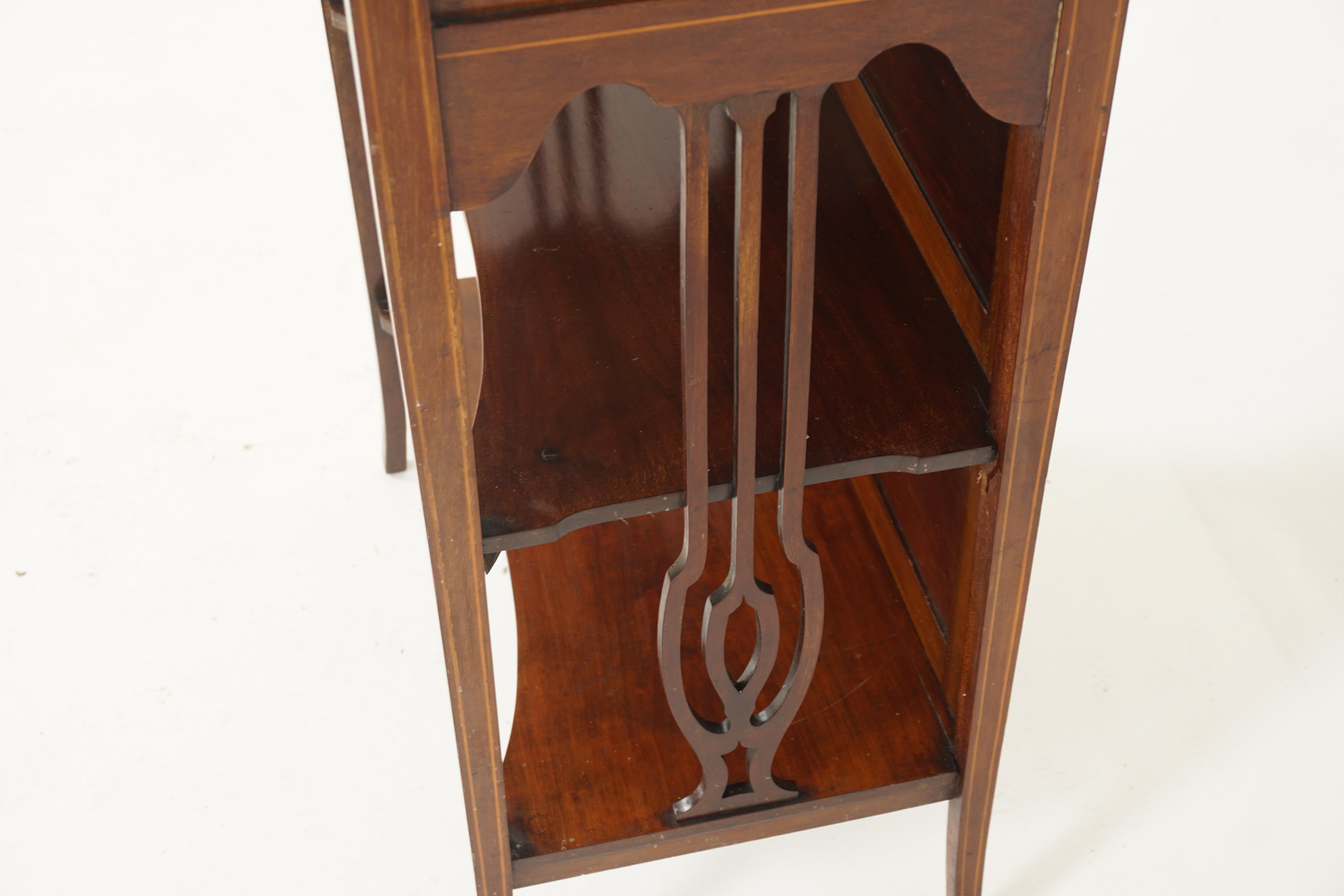 Edwardian Walnut Inlaid Ladies Writing Drop Front Desk, Scotland 1910, H246 1