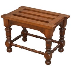 Antique Edwardian Walnut Luggage Rack