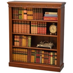 Edwardian Walnut Open Bookcase