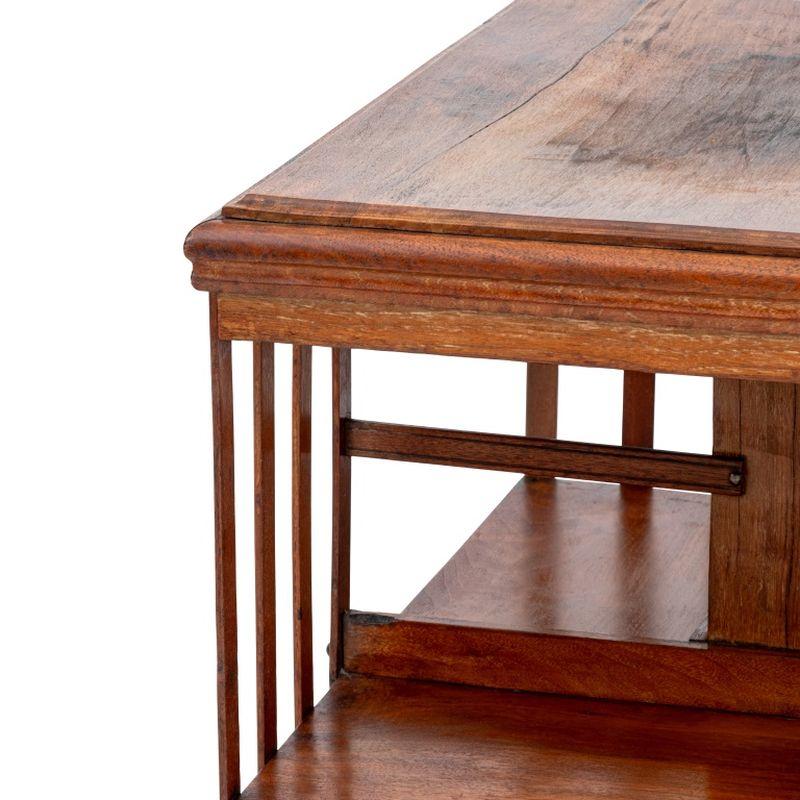 20th Century Edwardian Walnut Revolving Bookcase For Sale