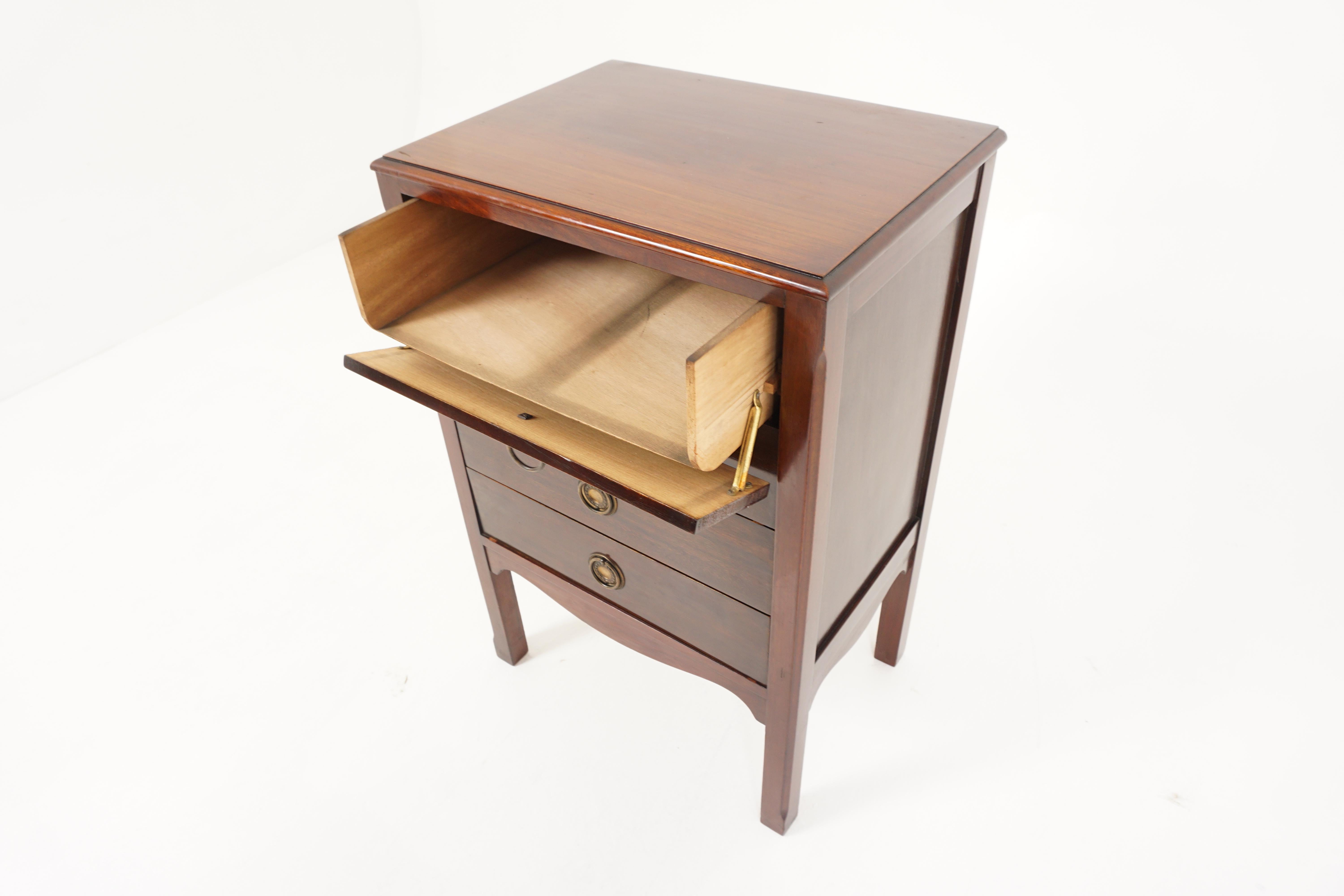 Edwardian Walnut Sheet Music Cabinet File Cabinet, Scotland 1910, B2672 In Good Condition In Vancouver, BC