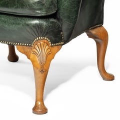 Edwardian Walnut Wing Armchair