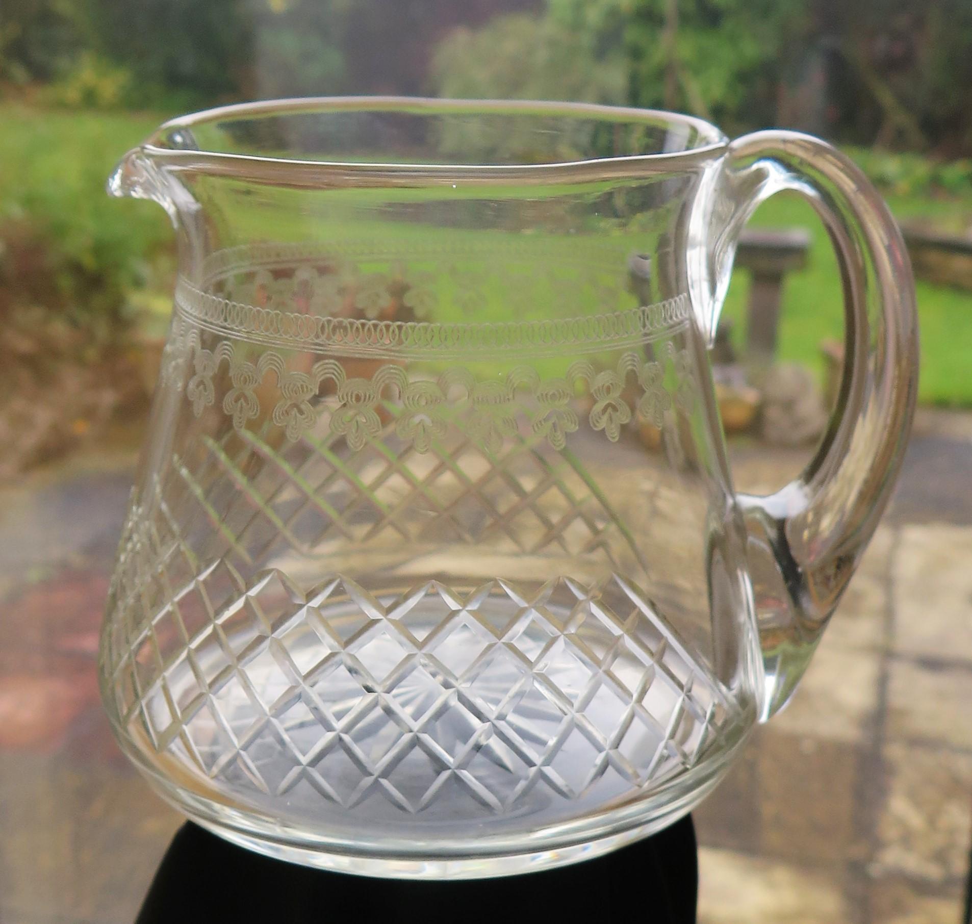 crystal glass pitcher