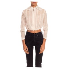 Top in cotone ricamato Edwardian Whiting