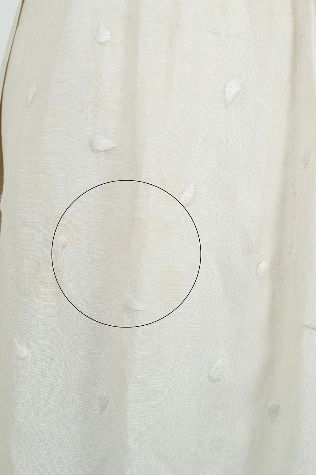 Edwardian White Irish Crochet and Cotton Walking or Wedding Suit – L, 1900s For Sale 15
