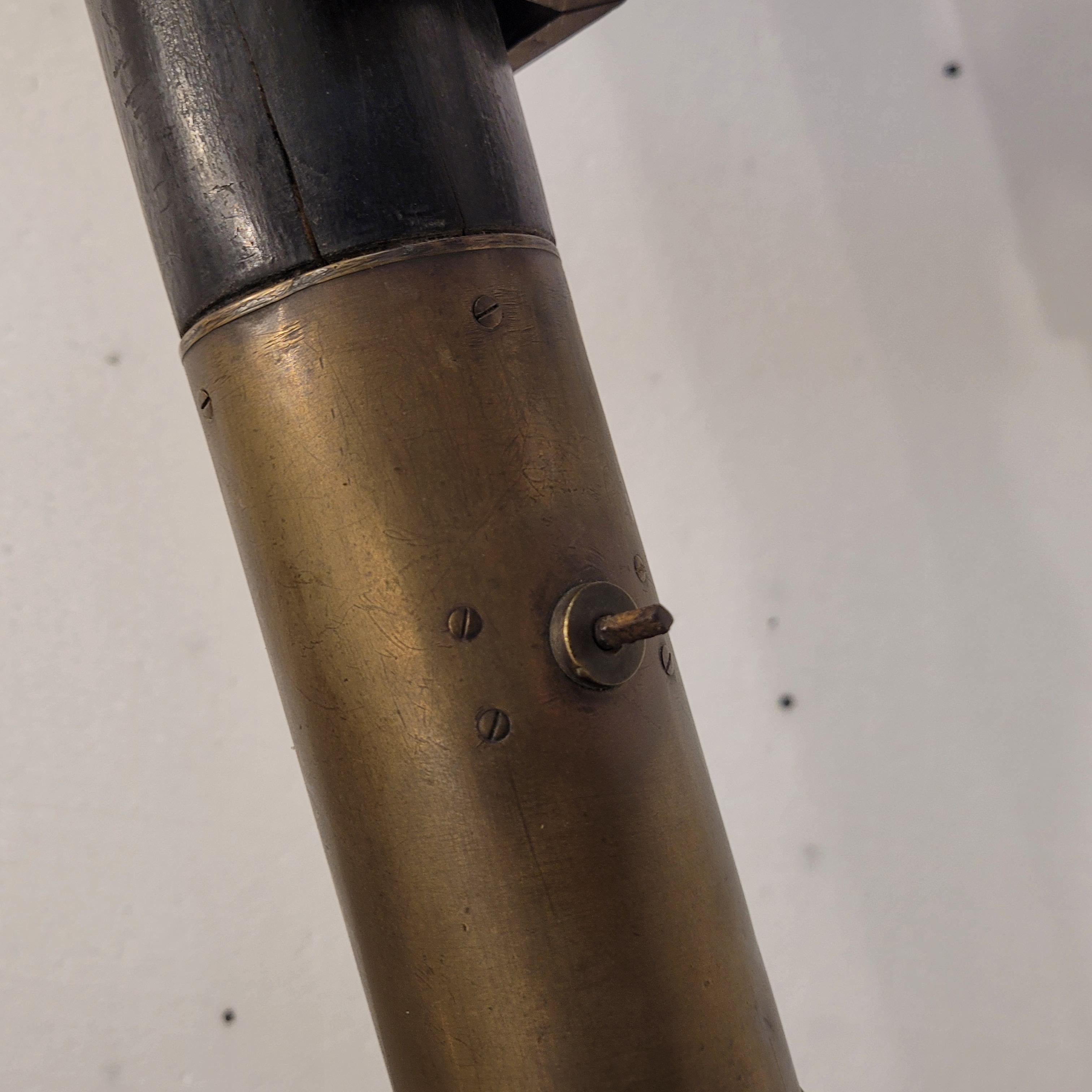 Edwardian Wooden and Leather Refracting Table Telescope England For Sale 5