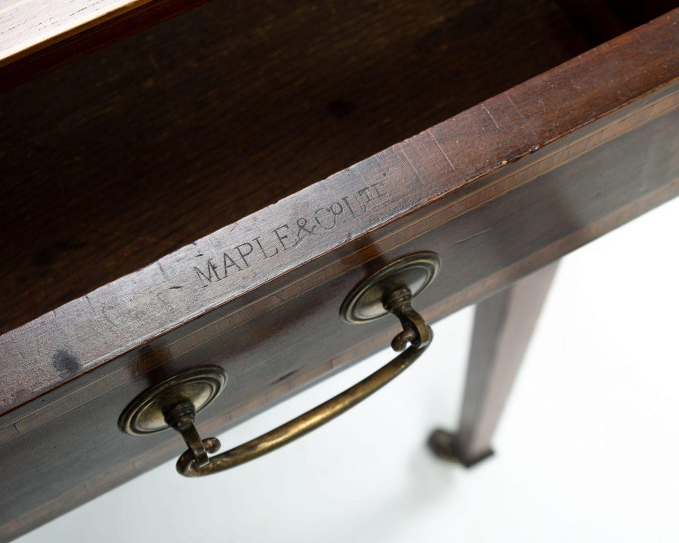 20th Century Edwardian Writing or Side Table by Maple and Co.