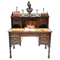 Edwards and Roberts Desk Mahogany Chippendale Writing Table Antique