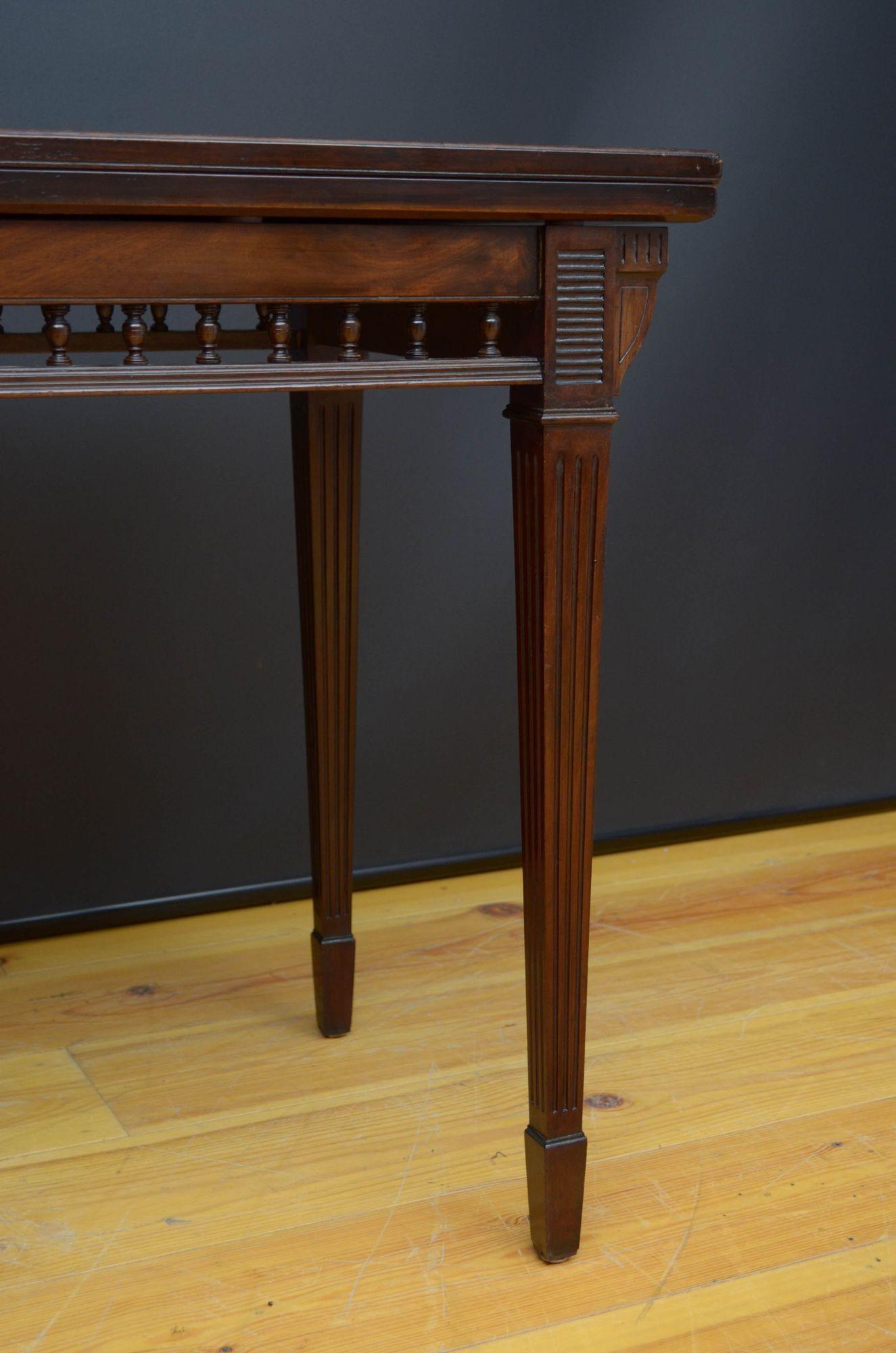 Edwards and Roberts Mahogany Card Table c1900s For Sale 7