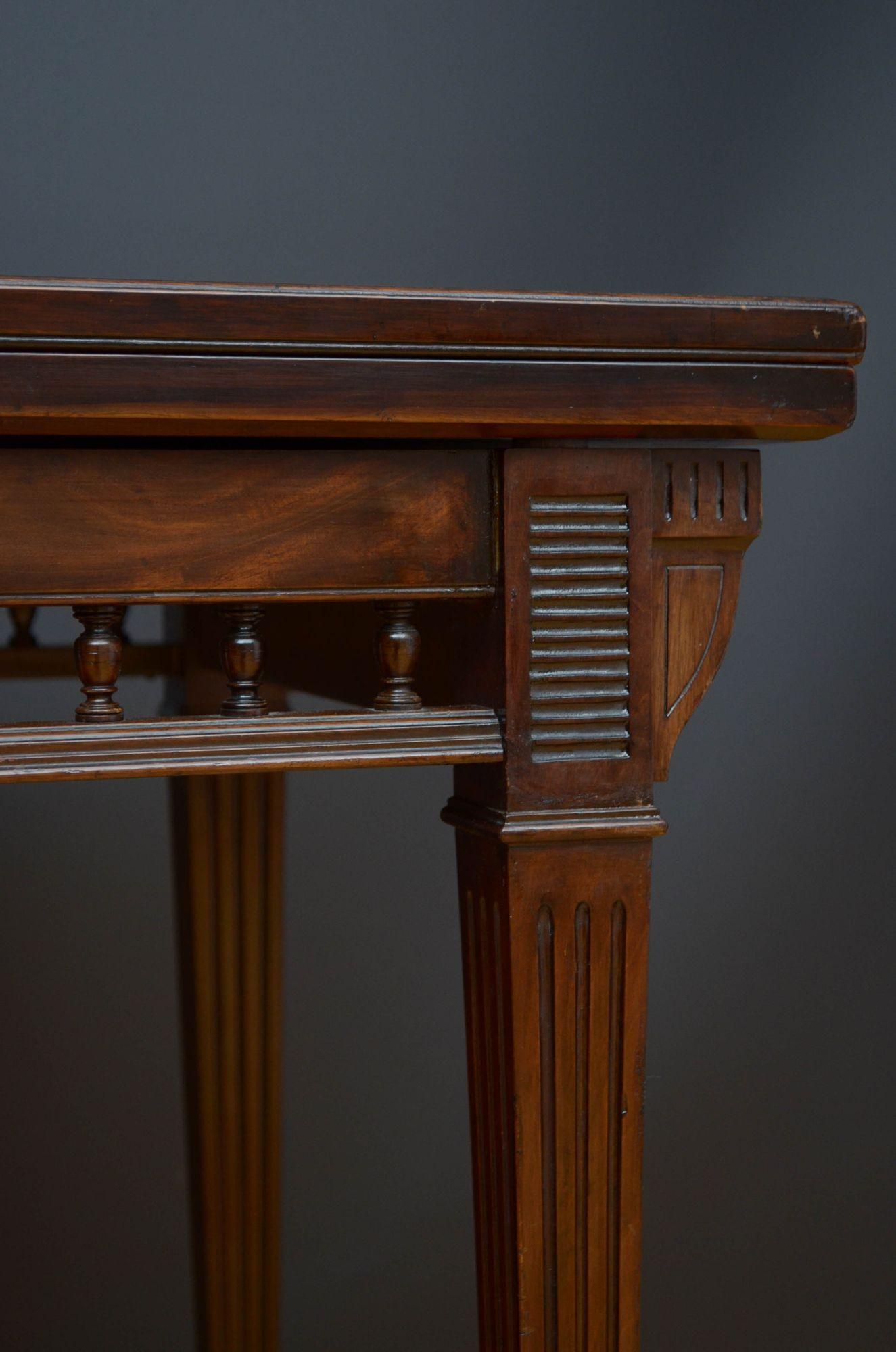 Edwards and Roberts Mahogany Card Table c1900s For Sale 8