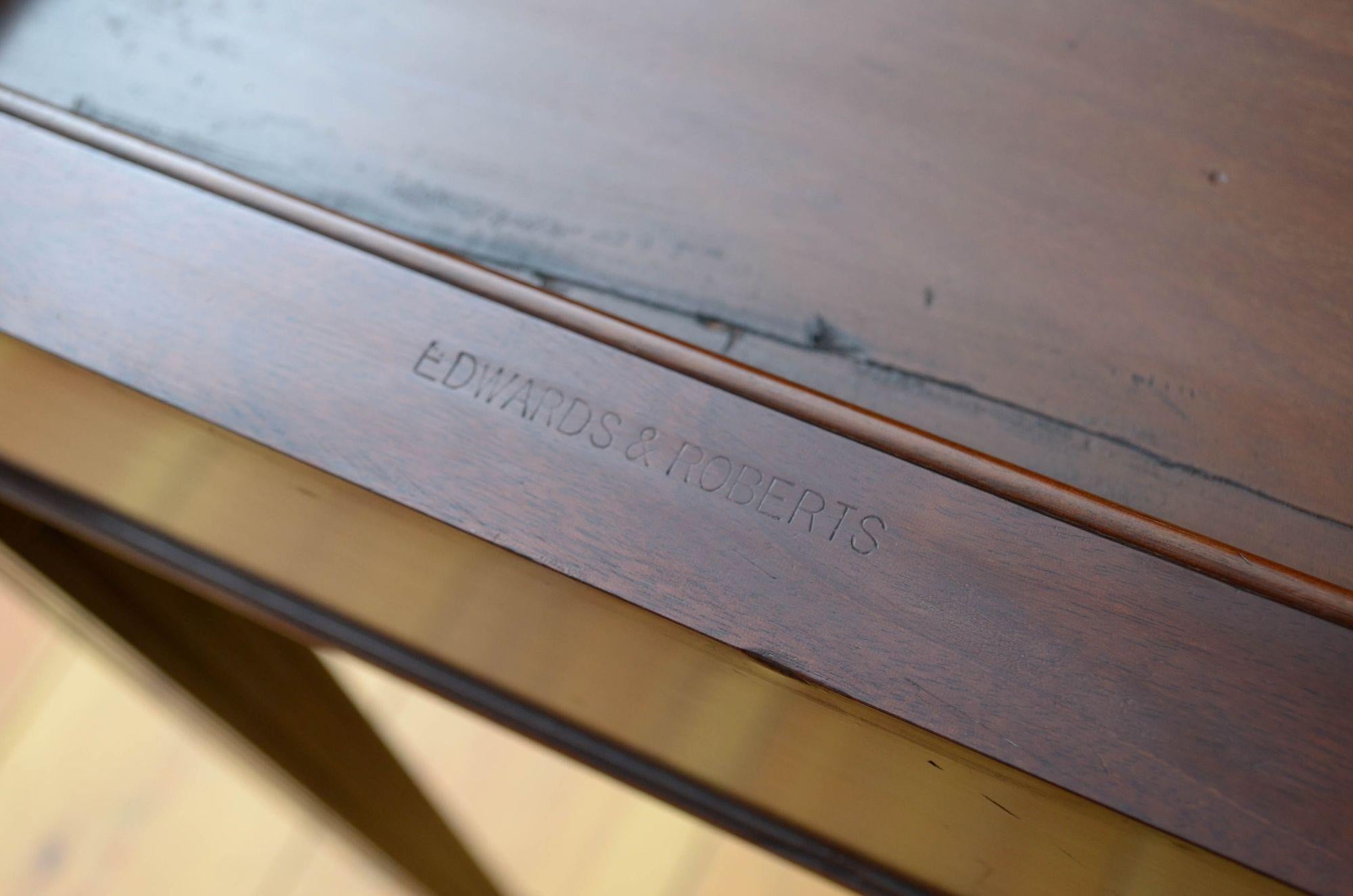 Edwards and Roberts Mahogany Card Table c1900s For Sale 2