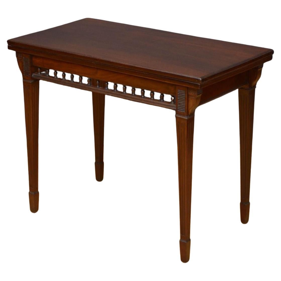 Edwards and Roberts Mahogany Card Table c1900s For Sale