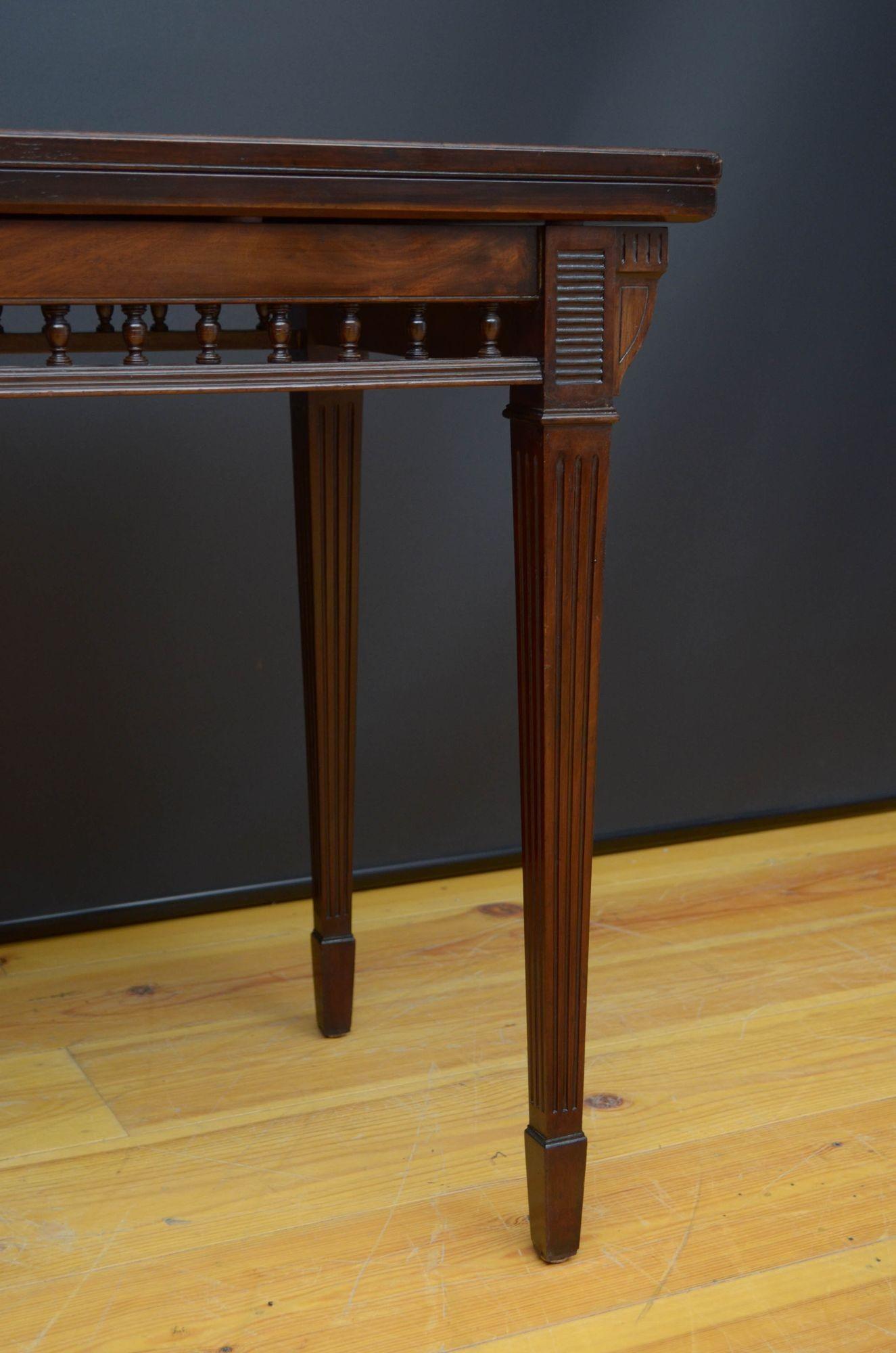 Edwards and Roberts Mahogany Card Table For Sale 7