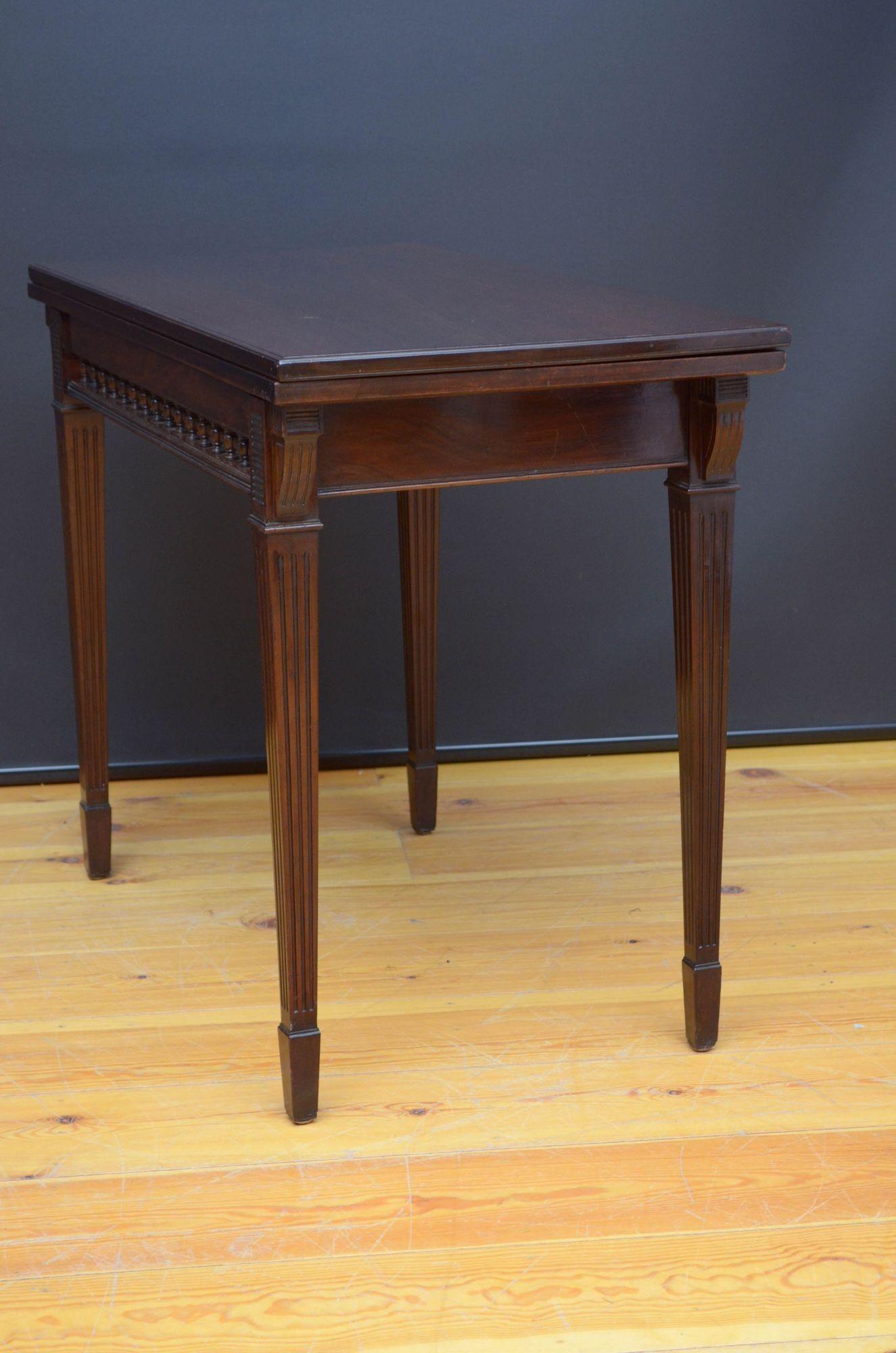 Edwards and Roberts Mahogany Card Table For Sale 10