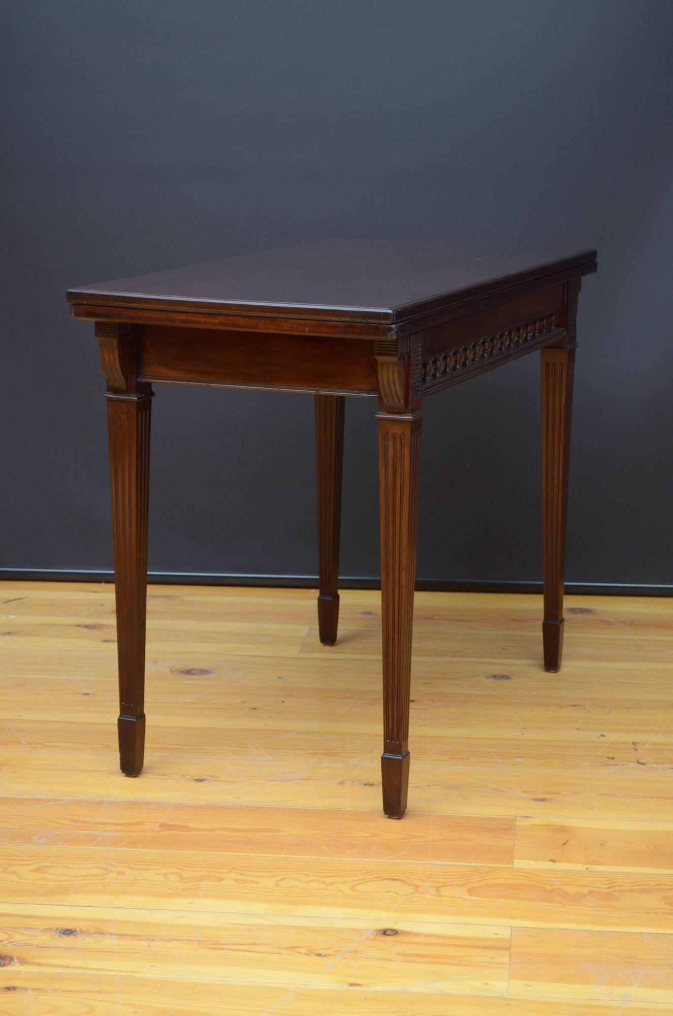 Edwards and Roberts Mahogany Card Table For Sale 12
