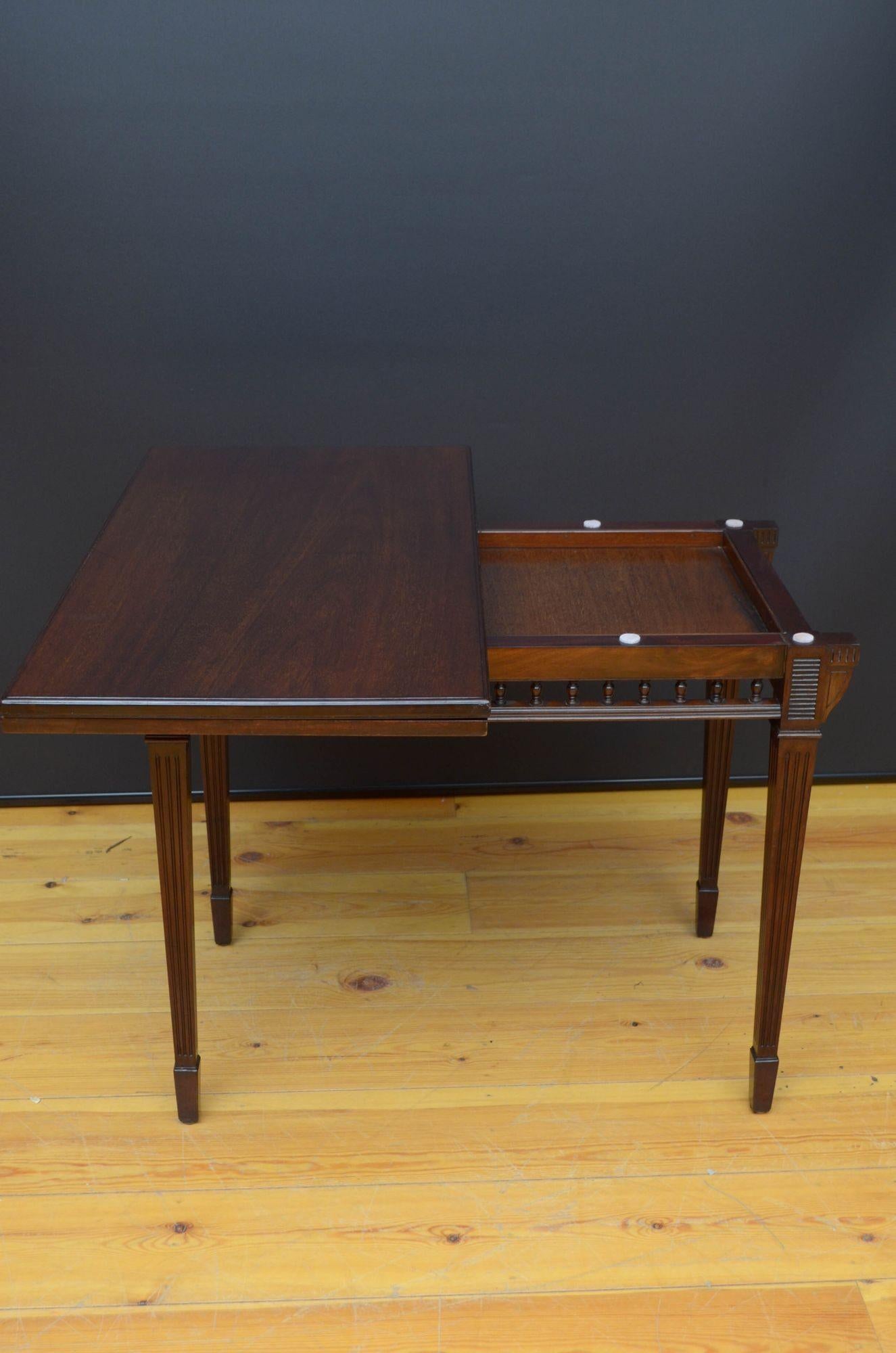 Edwards and Roberts Mahogany Card Table For Sale 1