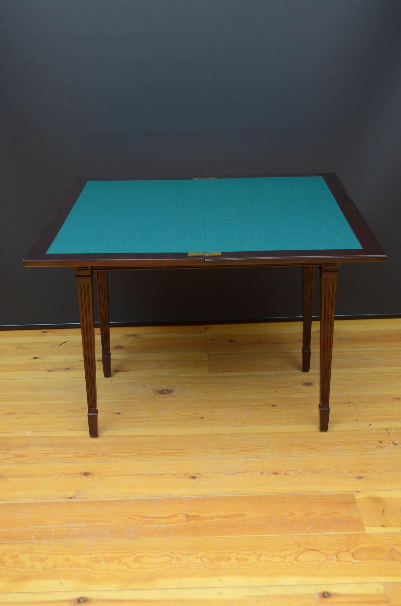 Edwards and Roberts Mahogany Card Table For Sale 3