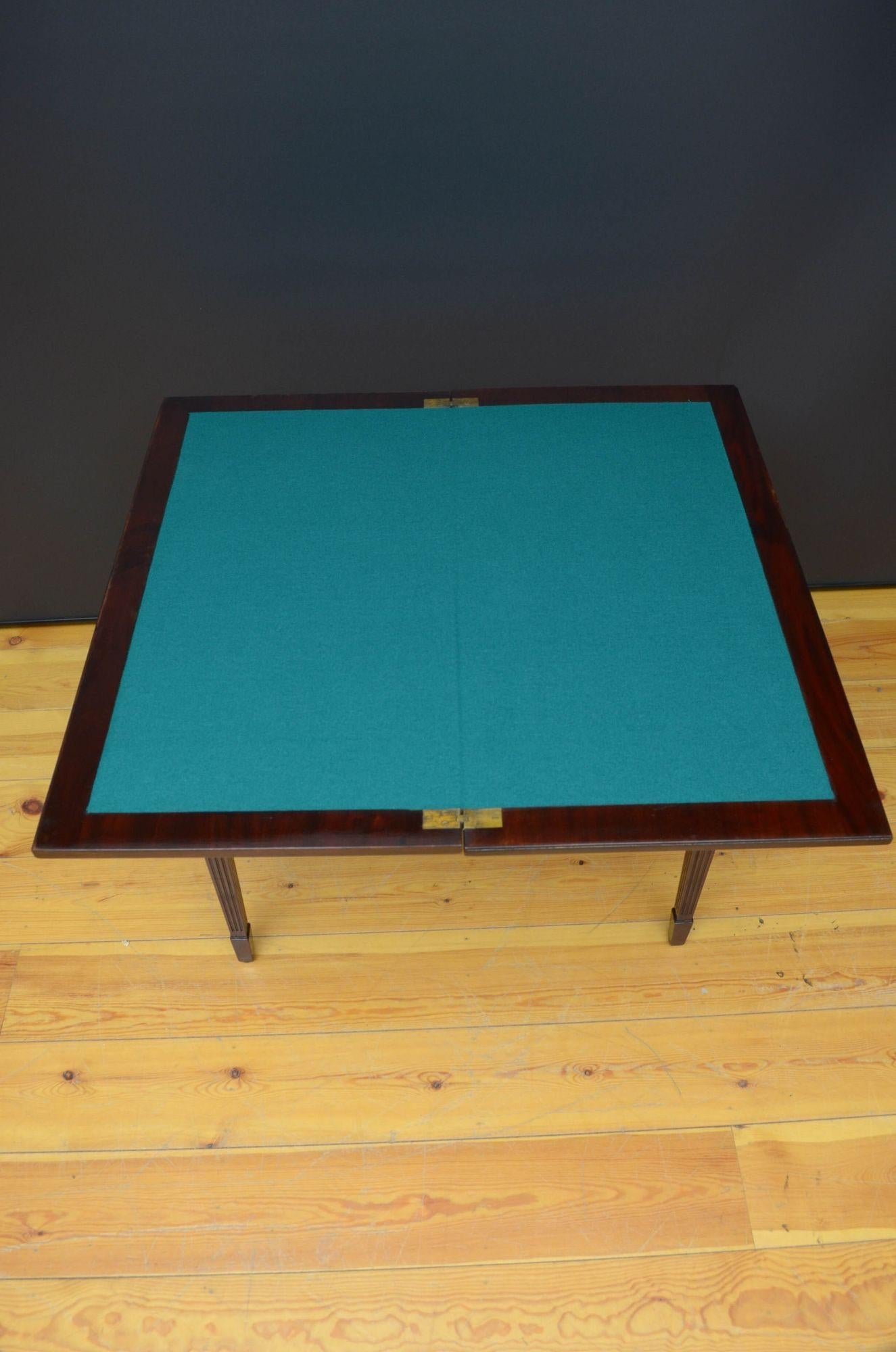 Edwards and Roberts Mahogany Card Table For Sale 4