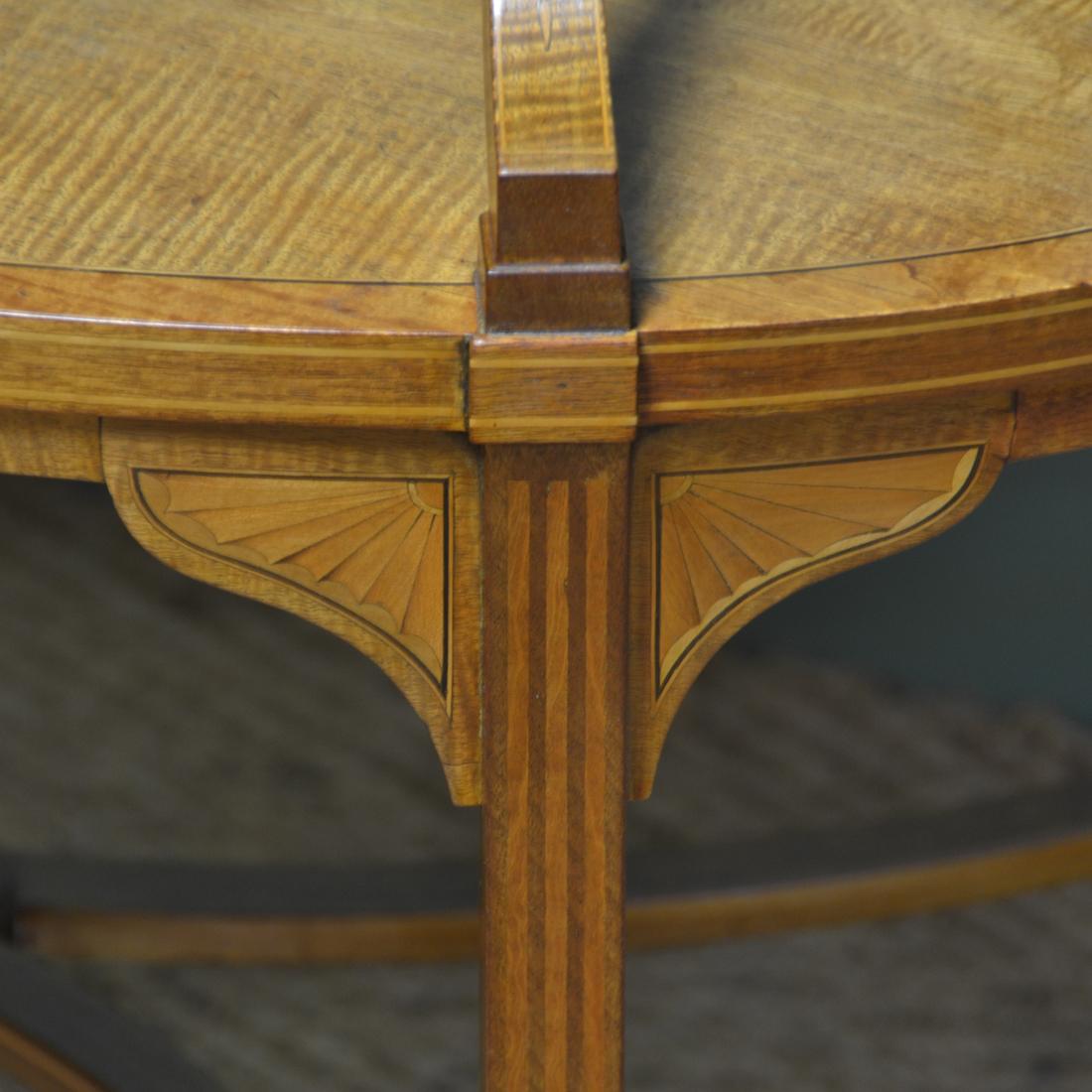 20th Century Edwards and Roberts Satinwood Two-Tier Occasional / Lamp Table For Sale