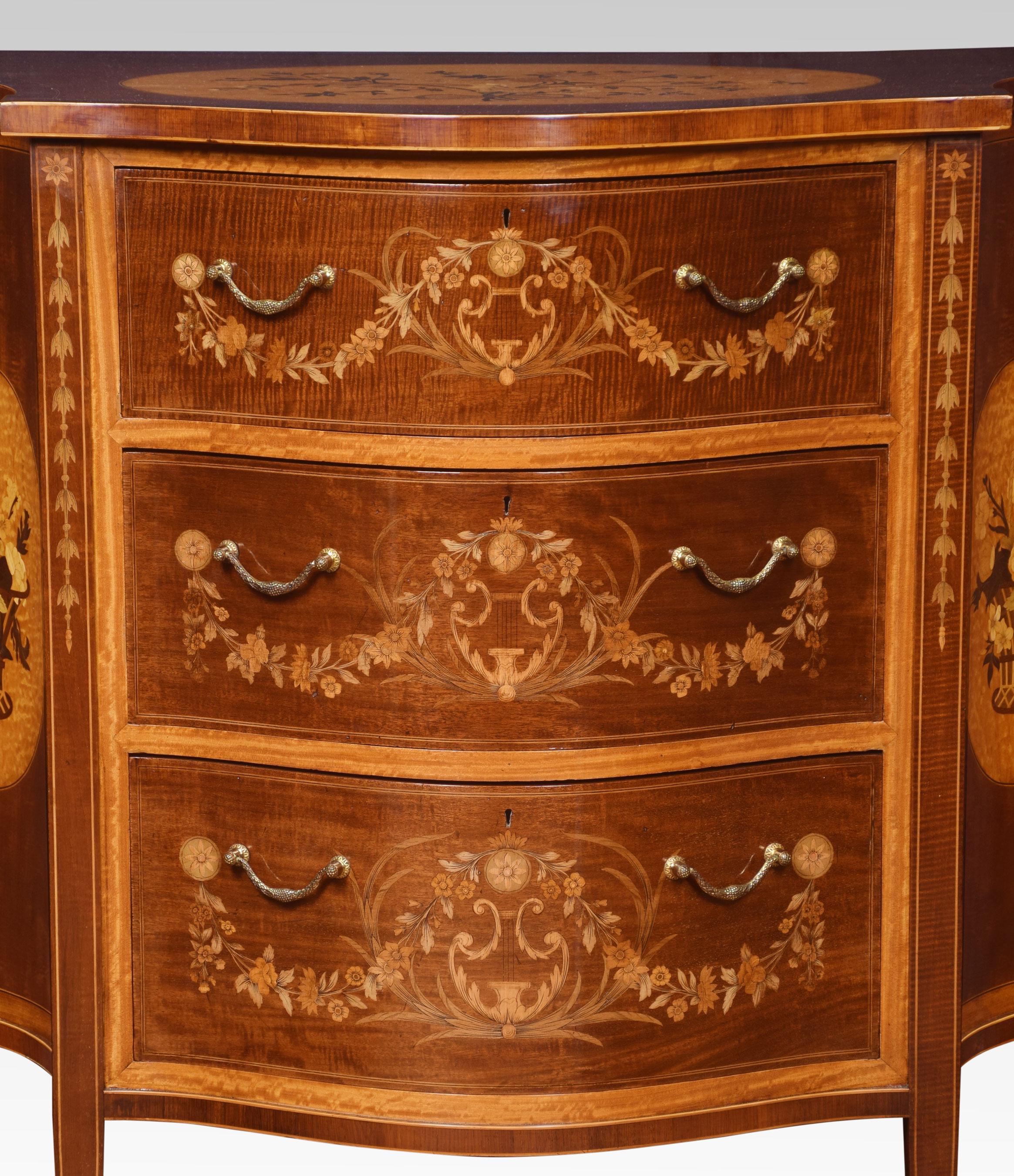 British Edwards and Roberts Serpentine Chest of Drawers For Sale