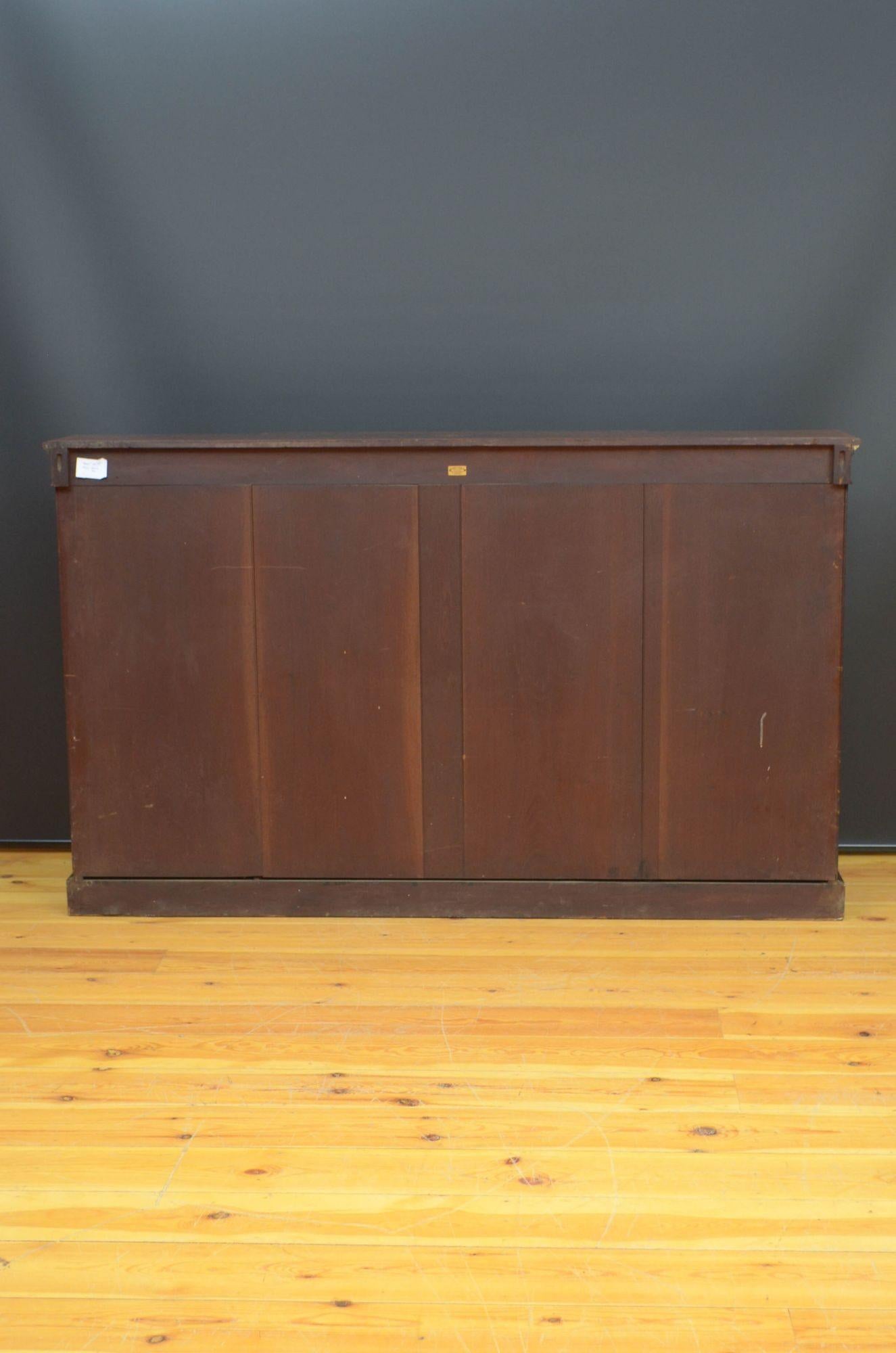 Edwards and Roberts Sheraton Revival Mahogany Open Bookcase For Sale 12