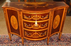 Edwards & Roberts 19th Century Adam Style Inlaid Mahogany Commode Server