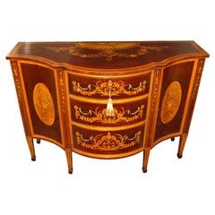 Edwards & Roberts 19th Century Adam Style Inlaid Mahogany Commode Server