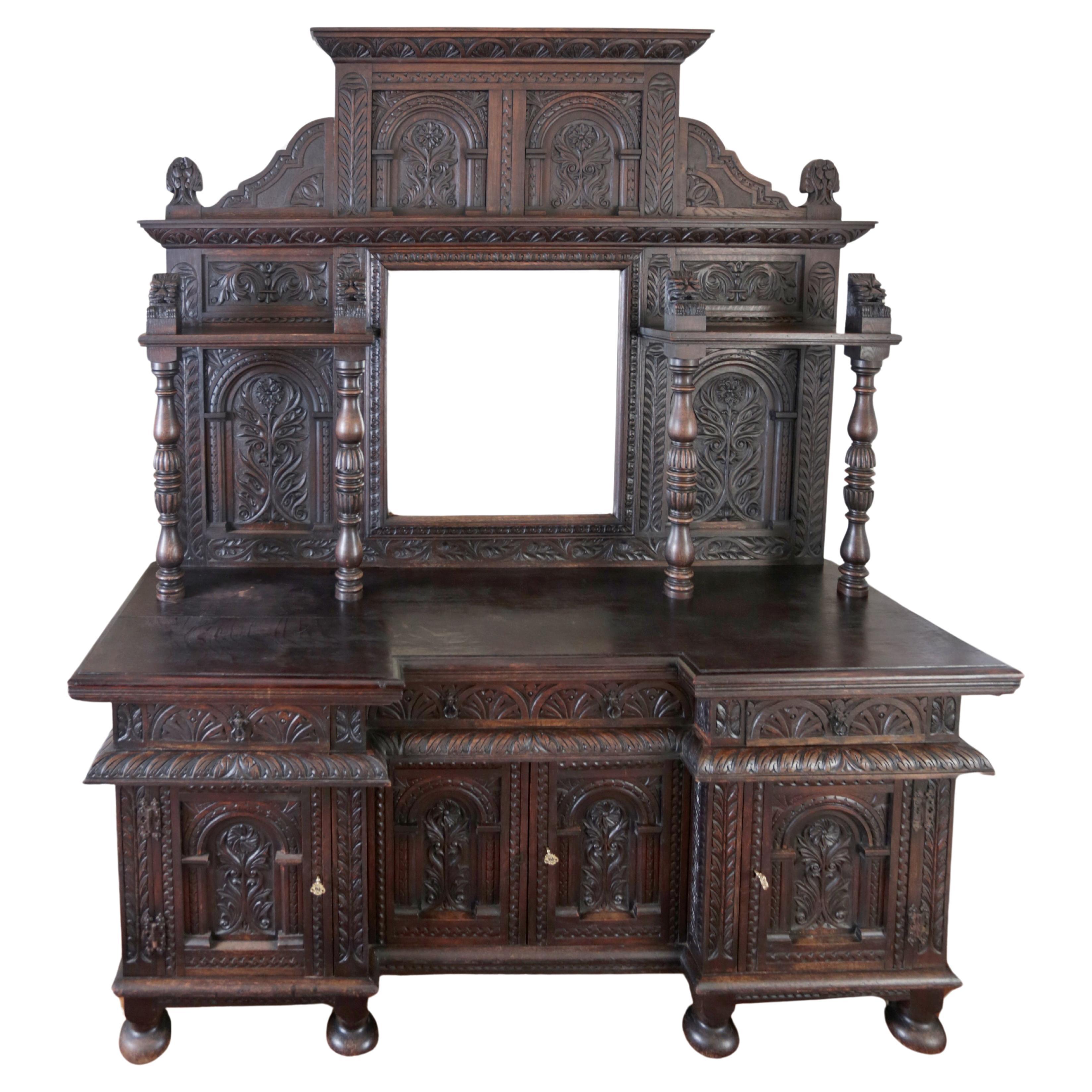 Edwards & Roberts Antique Victorian Sideboard For Sale