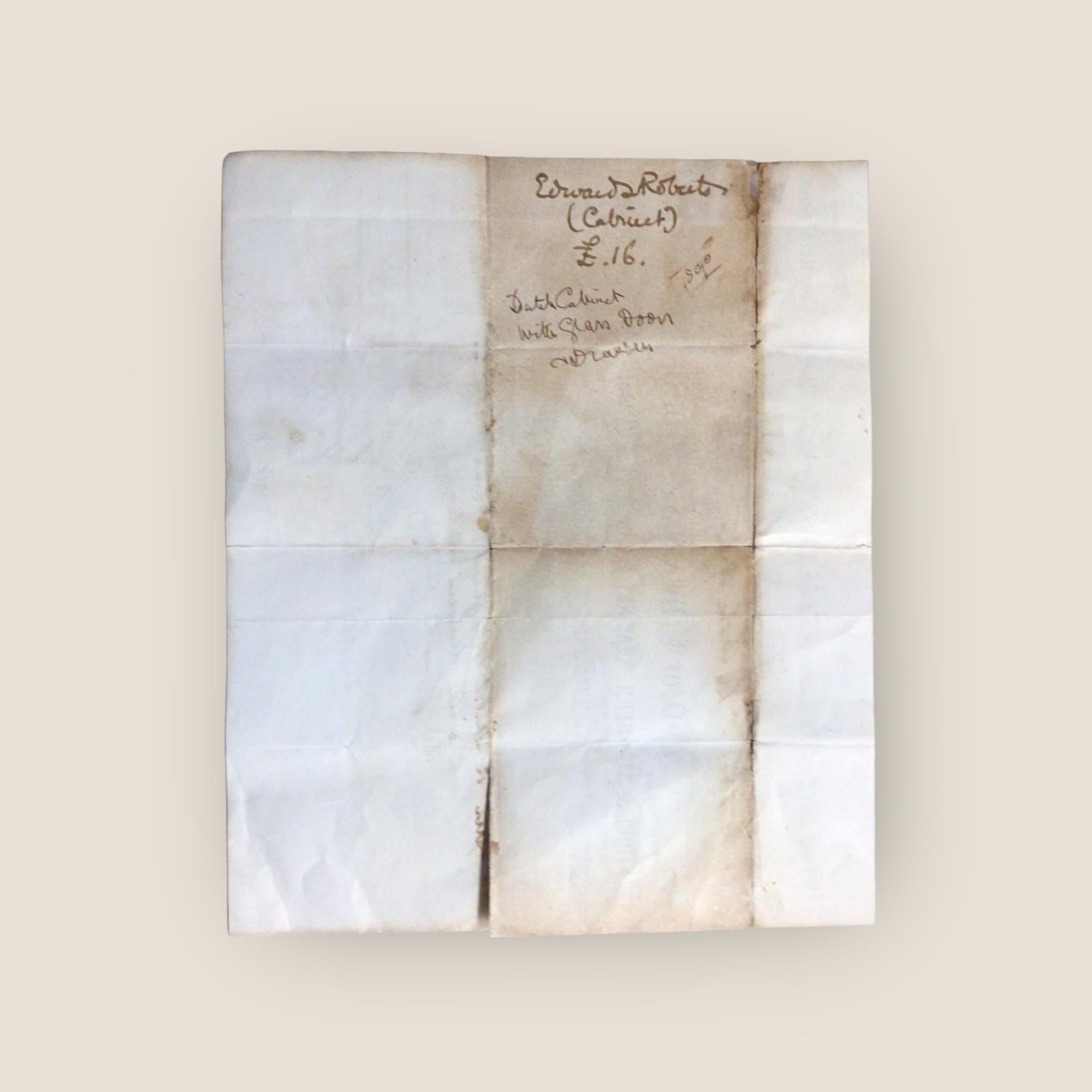 Armadio da esposizione con intarsio olandese di Edwards & Roberts su cassapanca in vendita 7